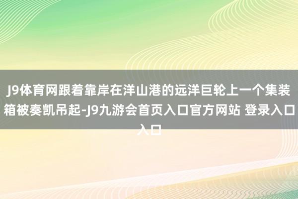 J9体育网跟着靠岸在洋山港的远洋巨轮上一个集装箱被奏凯吊起-J9九游会首页入口官方网站 登录入口